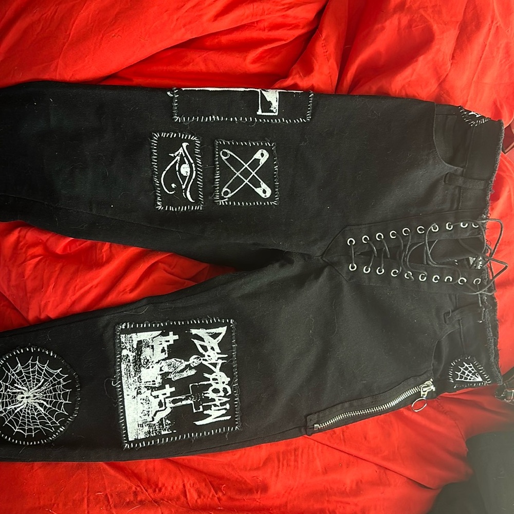 Dolls kill patch jeans